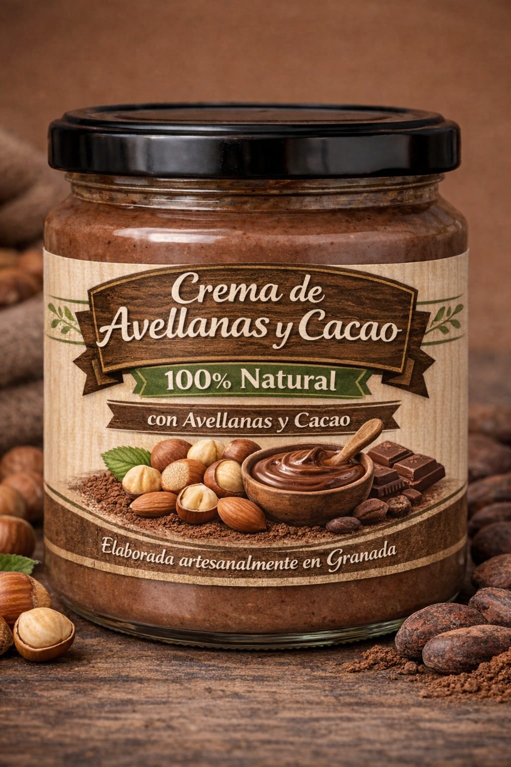 Crema de Avellanas y Cacao
